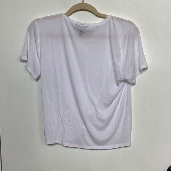 Aqua Athletic White front knot Top size L - Picture 3 of 3